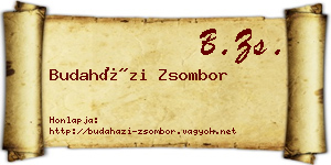 Budaházi Zsombor névjegykártya